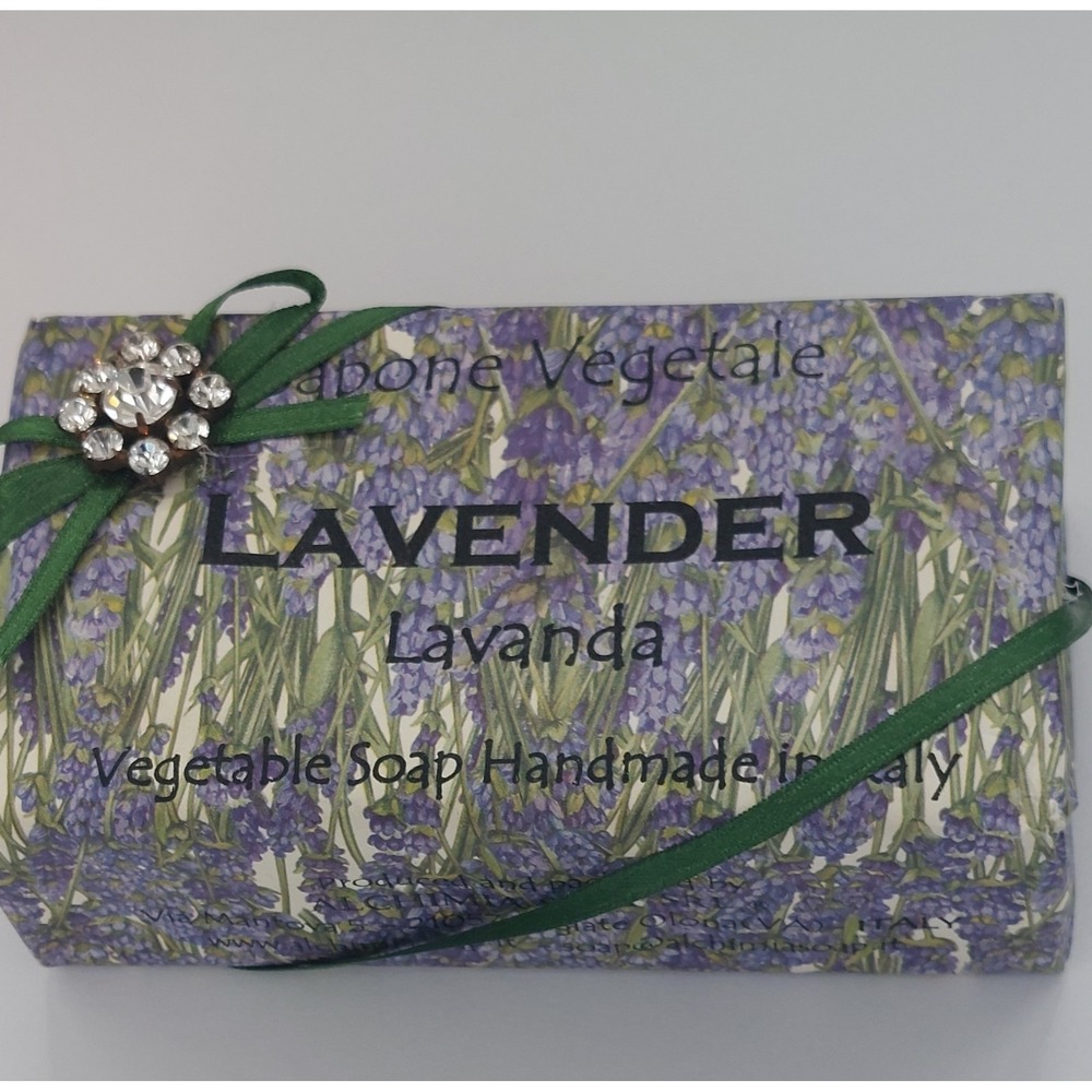 Lavender Vegetable Bar Soap Sapone Vegetale Handmade by Alchimia Italy 10.5 oz